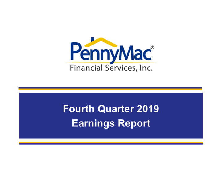 fourth quarter 2019 earnings report forward looking