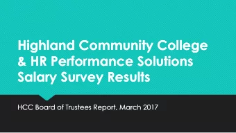 Highland Community College  Highland Community College  &amp; HR Performance Solutions  &amp; HR