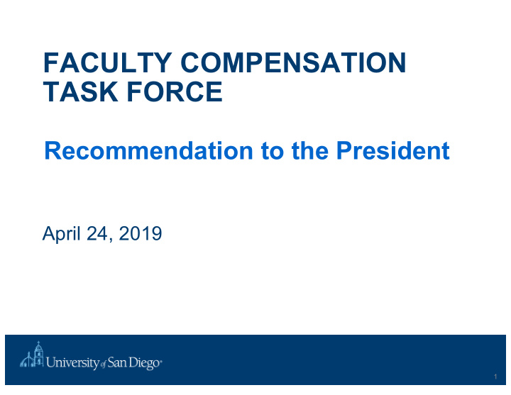 faculty compensation task force