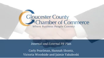 Internal and External PR Plan  Carly Pearlman, Hannah Shontz,  Victoria Woodside and Jaimie