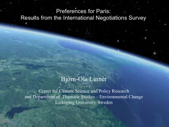 Thank you!  Bjrn-Ola Linnr  Center for Climate Science and Policy Research  and Department of