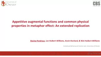 Appetitive augmental functions and common physical  properties in metaphor effect: An extended