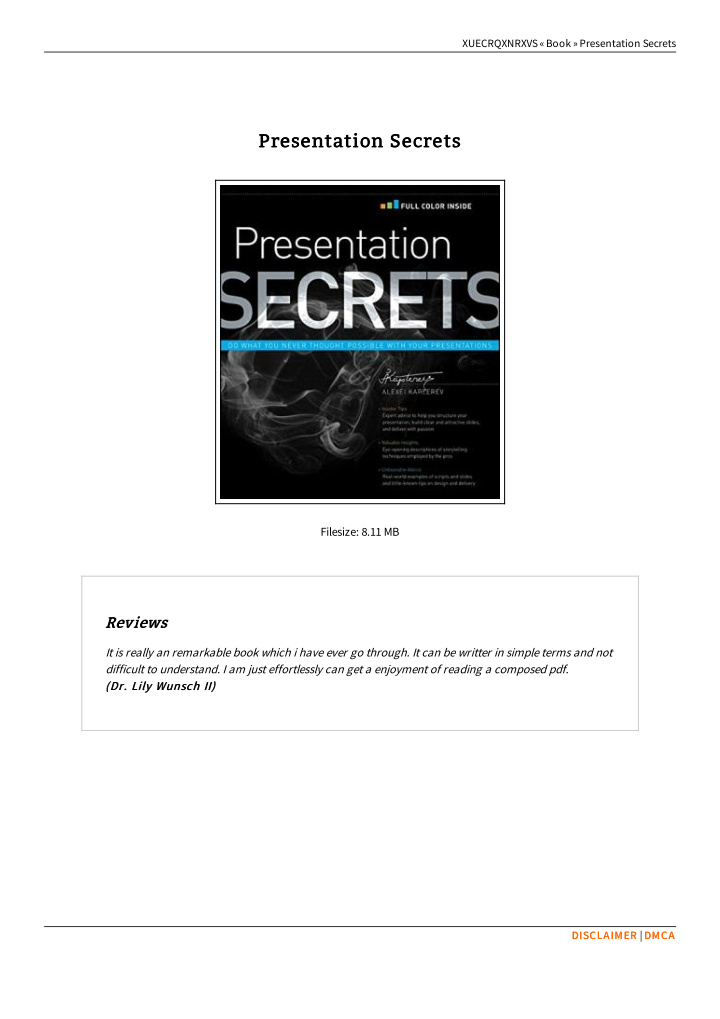 presentation secrets presentation secrets