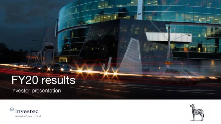 fy20 results
