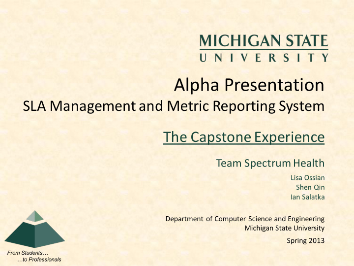 alpha presentation