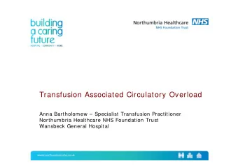 C  lick to edit Master text styles  Test  Transfusion Associated Circulatory Overload  C  lick to