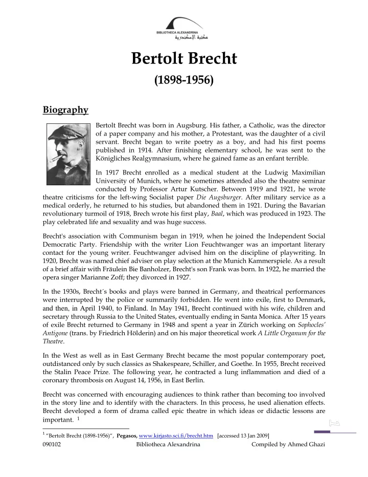 bertolt brecht