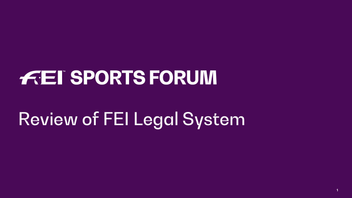review of fei legal system