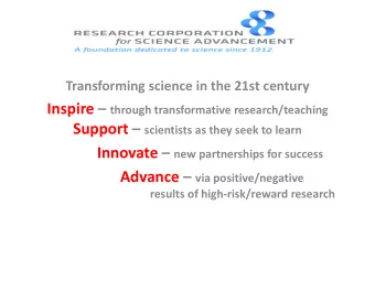 What is Science?  Science is not a collection of facts, nor is it  something that happens in a