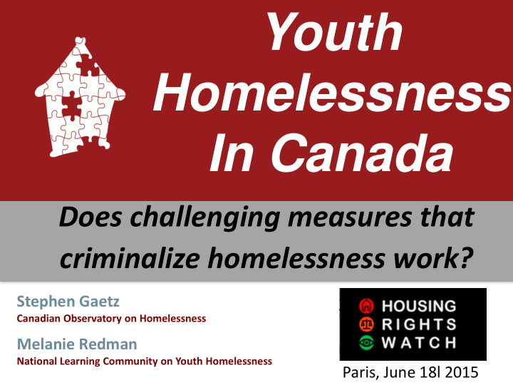 youth homelessness in canada