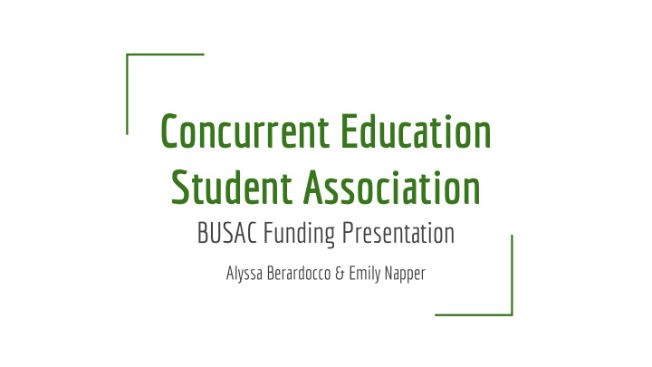 concurrent education student association