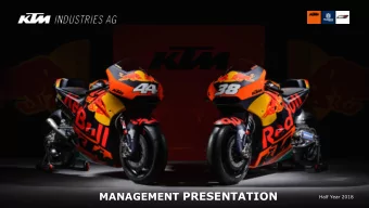 MANAGEMENT PRESENTATION  Half Year 2018  1  Disclaimer  This document is for information purposes