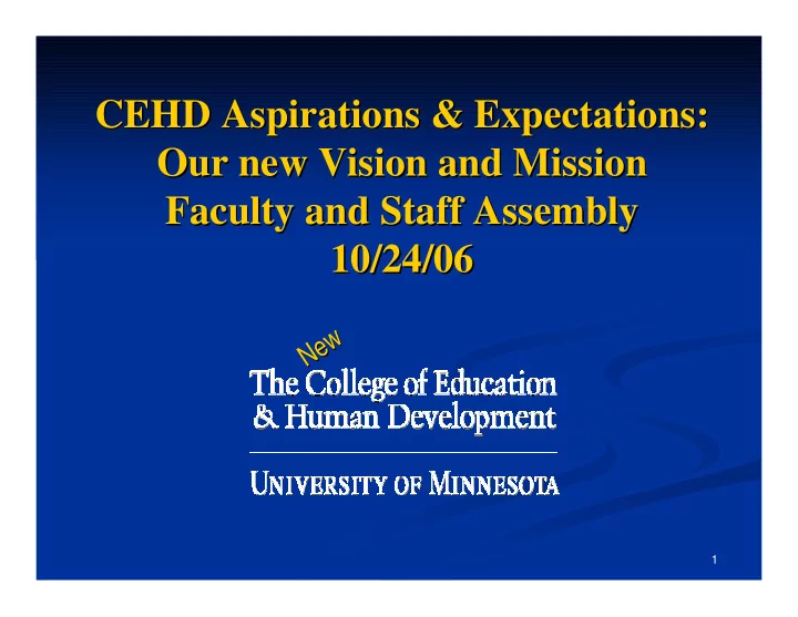 cehd aspirations expectations cehd aspirations
