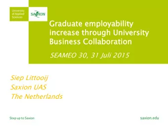 Gradua  uate emplo  loya  yabilit  ility  incr  crea  ease throug  ugh Unive  iversi  sity