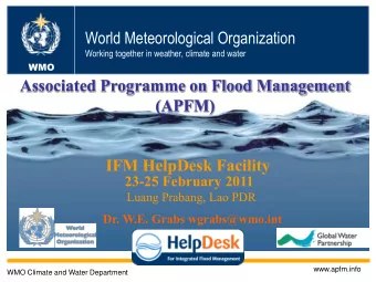 World Meteorological Organization  World Meteorological Organization  Working together in weather,