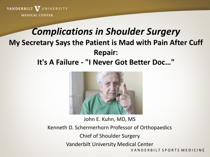 complications in shoulder surgery