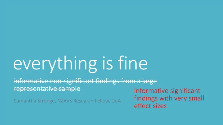 everything is fine