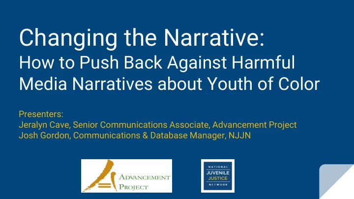 changing the narrative