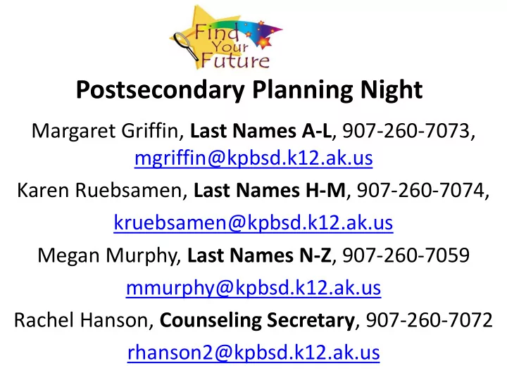 postsecondary planning night