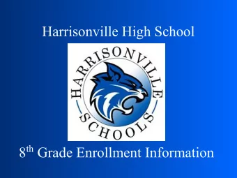 Harrisonville High School 8 th Grade Enrollment Information  Terminology  1 credit = a year-long
