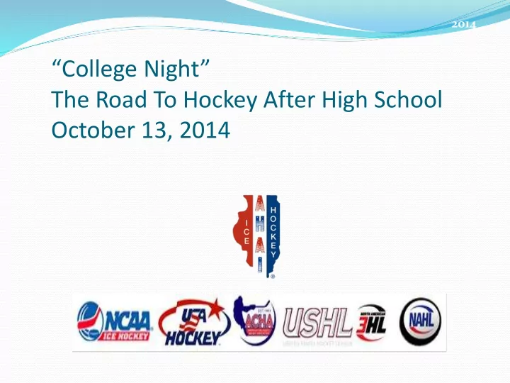 the road to hockey after high school