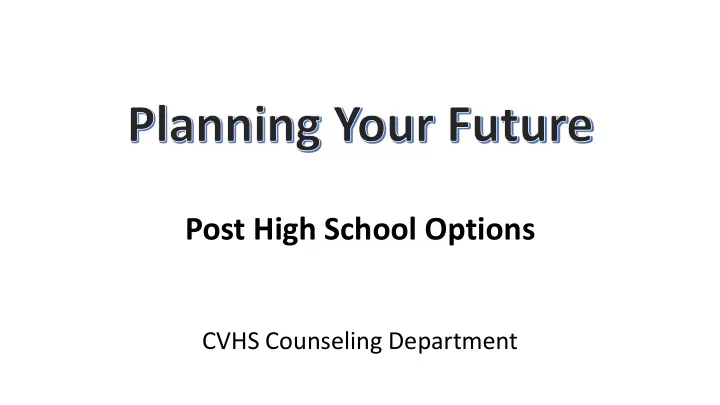 post high school options