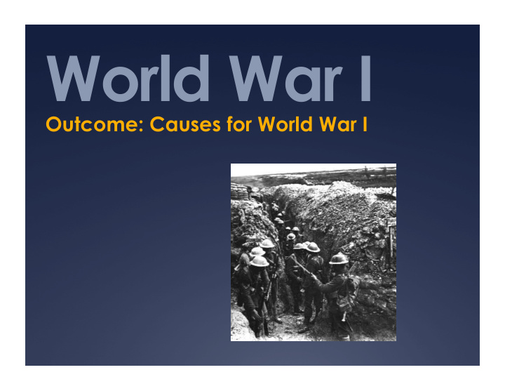 world war i