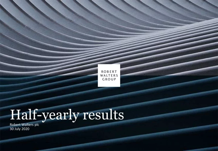 half yearly results