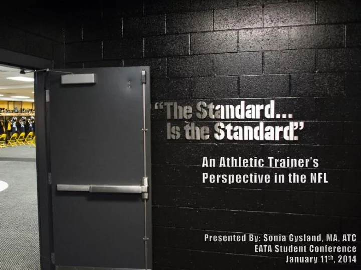an athletic trainer s perspective in the nfl what does