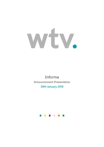 INFOR  ORMA  Stephe  hen  n A. Carter, Group  up Chi  hief Execut  utive  Cha  harlie McCur  urdy,