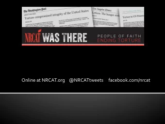 Online  at  NRCAT.org        @NRCATtweets
