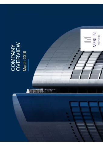 OVERVIEW  COMPANY  March 2016  Disclaimer  This presentation has been prepared by MERLIN