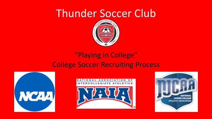 thunder soccer club