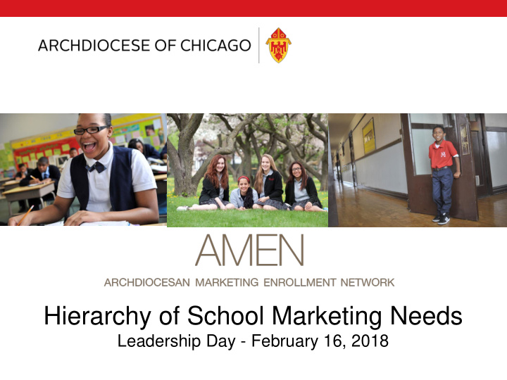 hierarchy of school marketing needs