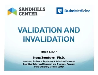 Noga Zerubavel, Ph.D.  Assistant Professor, Psychiatry &amp; Behavioral Sciences  Cognitive