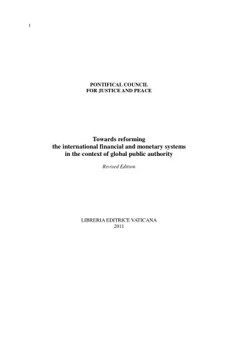 Towards reforming  the international financial and monetary systems  in the context of global