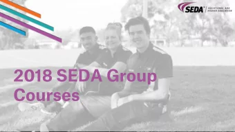2018 SEDA Group  Courses  PROGRAM  OFFERINGS  2018 Qualifications  SIS50612 Diploma of Sport