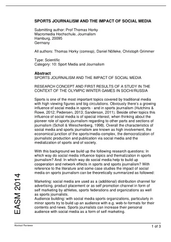 EASM 2014    Marketing: social media are used as a (additional) distribution channel for