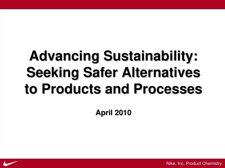 advancing sustainability advancing sustainability seeking