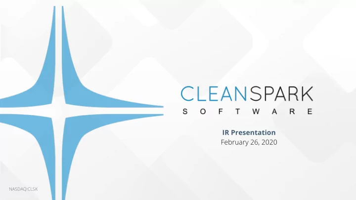 ir presentation february 26 2020