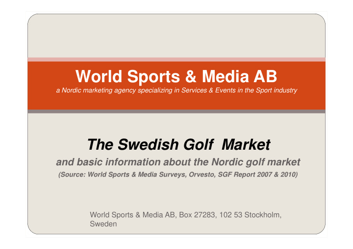 world sports media ab