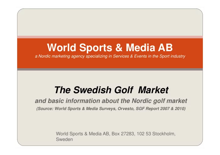 world sports media ab