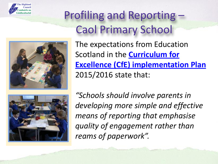 profiling and reporting