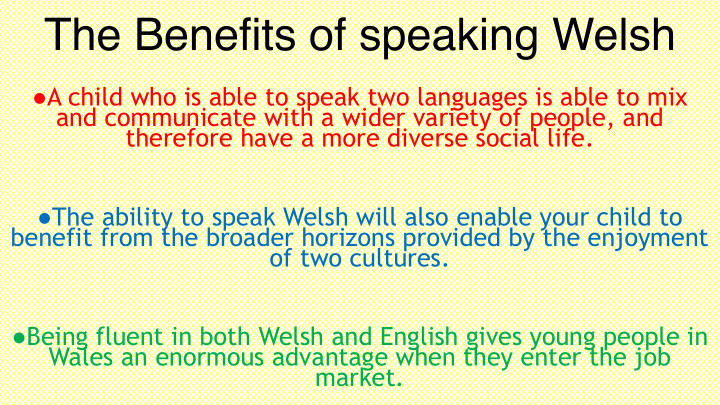 the benefits of speaking welsh