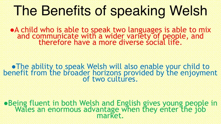 the benefits of speaking welsh