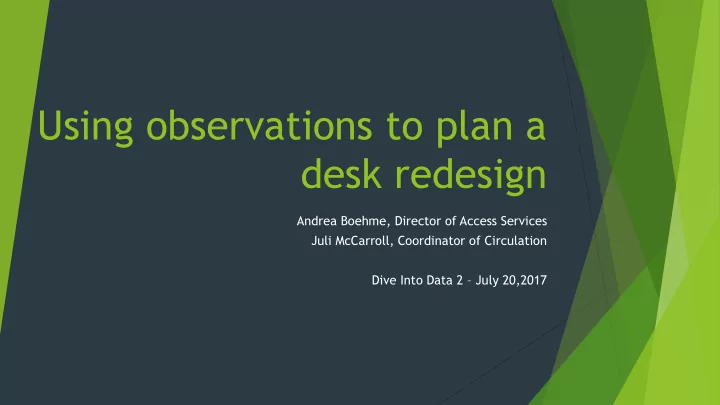 desk redesign