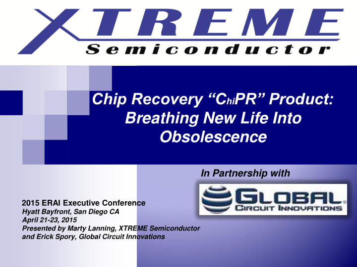 chip recovery c hi pr product breathing new life into