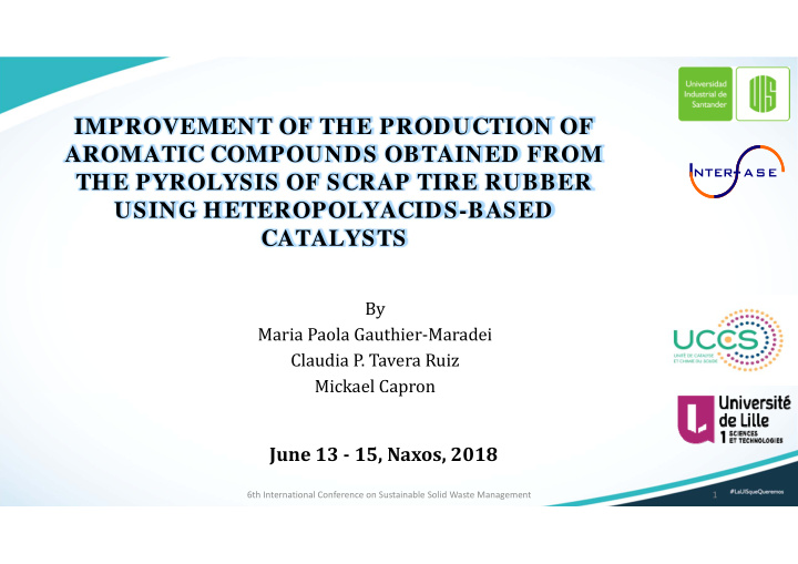 improvement of the production of aromatic compounds