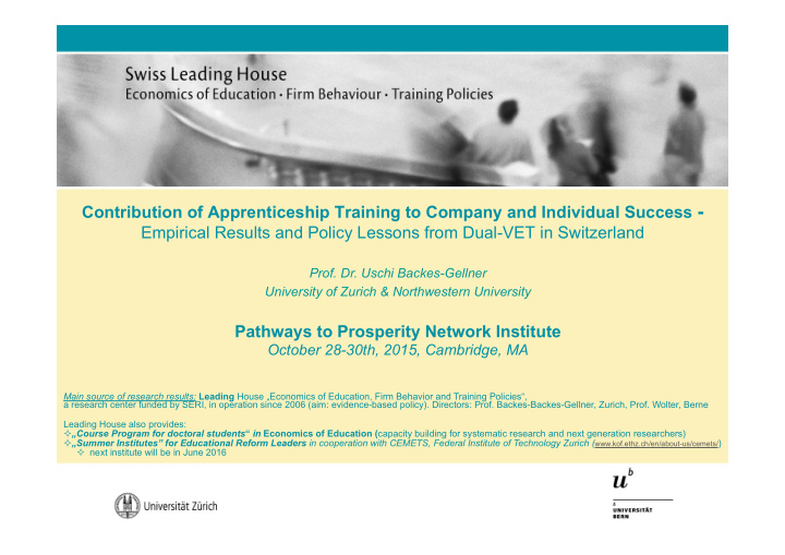 contribution of apprenticeship training to company and
