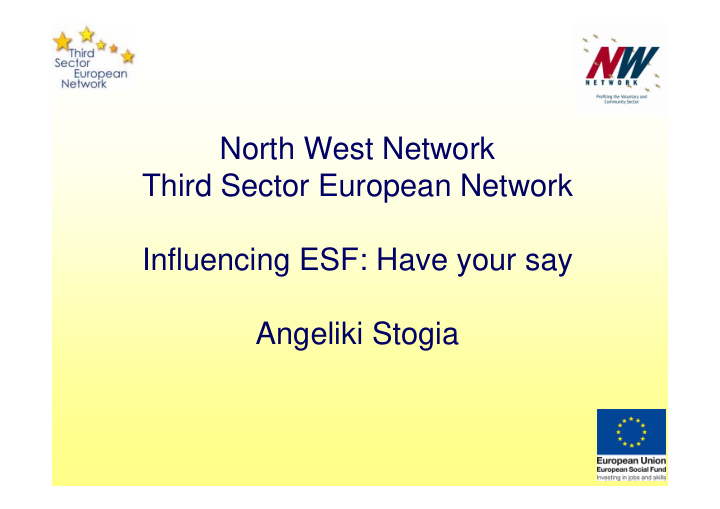 north west network third sector european network